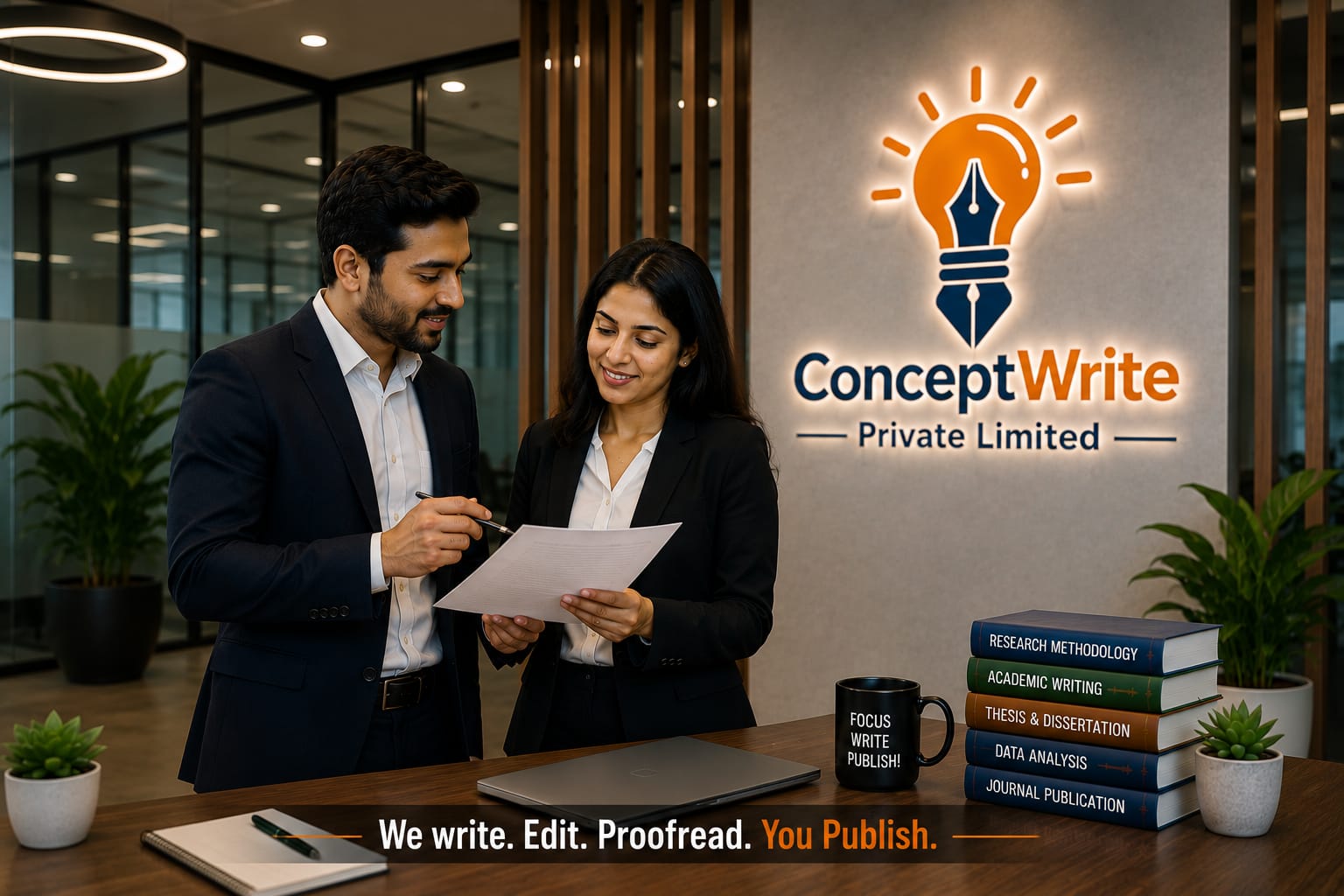 ConceptWrite creative team collaborating on content strategy